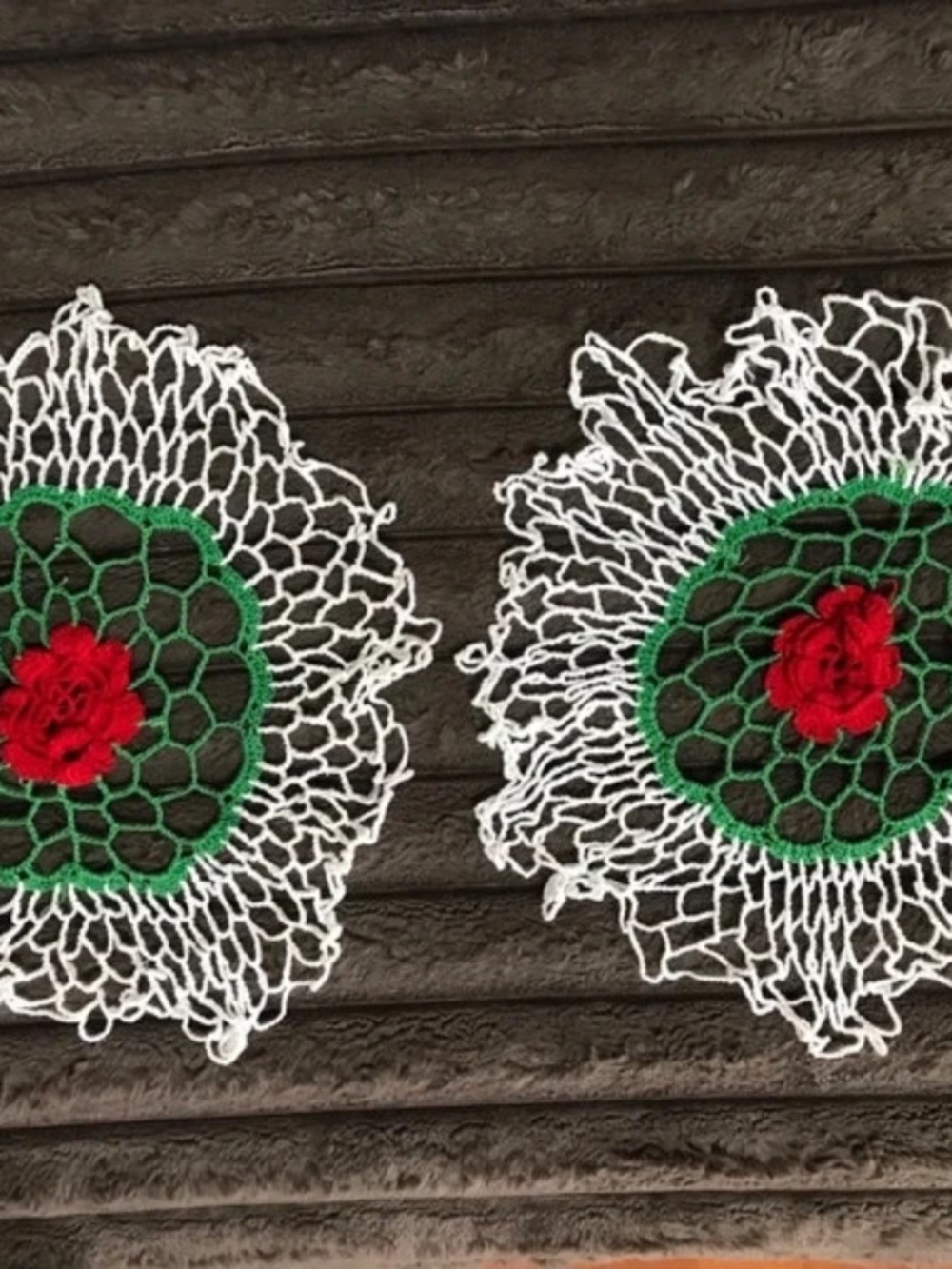 Vintage Handmade Round Crochet 3D Doily